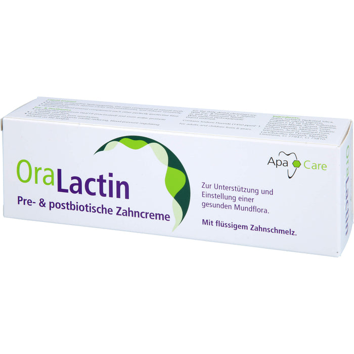 OraLactin Pre- und Postbiotische Zahncreme zur Unterstützung und Einstellung einer gesunden Mundflora, 75 ml Crème