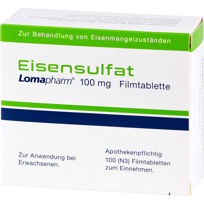 Eisensulfat Lomapharm  100 mg, 100 pc Tablettes