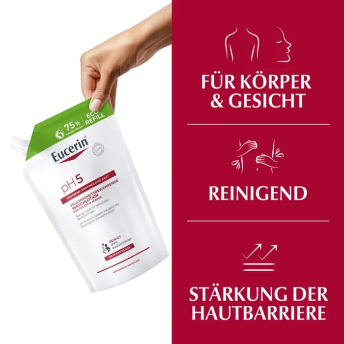 Eucerin pH5 Waschlotion Nachfüllbeutel, 750 ml Gel