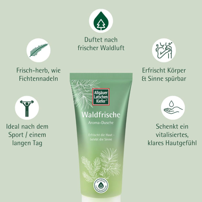 Allgäuer Latschen Kiefer Waldfrische Aroma-Dusche erfrischt die Haut und belebt die Sinne, 200 ml Crème