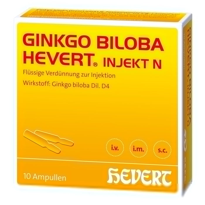 Ginkgo biloba Hevert injekt N, 10 St. Ampullen