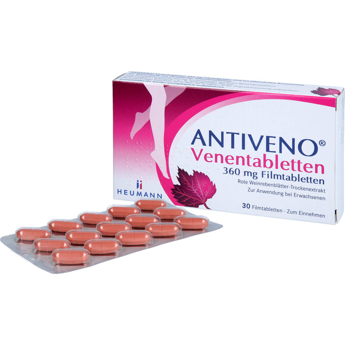 ANTIVENO Venentabletten 360 mg Filmtabletten bei Beinvenenerkrankungen, 30 pcs. Tablets