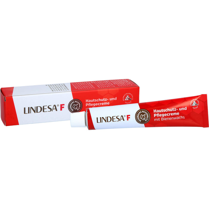 Lindesa F Hautschutz- und Pflegecreme mit Bienenwachs, 50 ml Cream