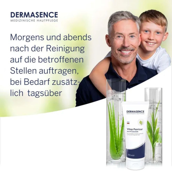 DERMASENCE Vitop Psoric Akutpflegecreme für schuppige, trockene, juckende zu Psoriasis neigende Haut, 100 ml Cream