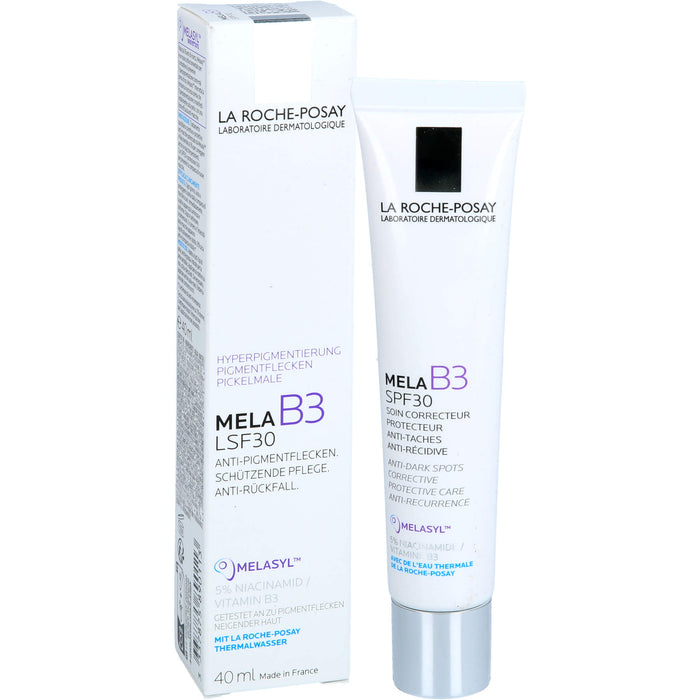 La Roche-Posay Mela B3 Creme LSF 30 Tagescreme gegen Pigmentflecken mit Melasyl & Niacinamid, 40 ml Crème