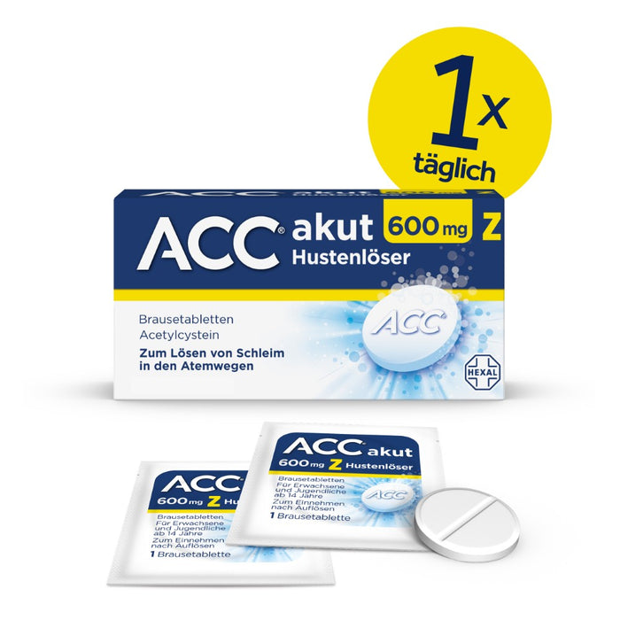 ACC akut 600 mg Z Hustenlöser Brausetabletten, 10 pc Tablettes