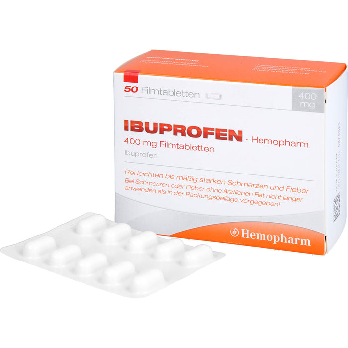 Ibuprofen-Hemopharm 400 mg Filmtabletten, 50 St. Tabletten