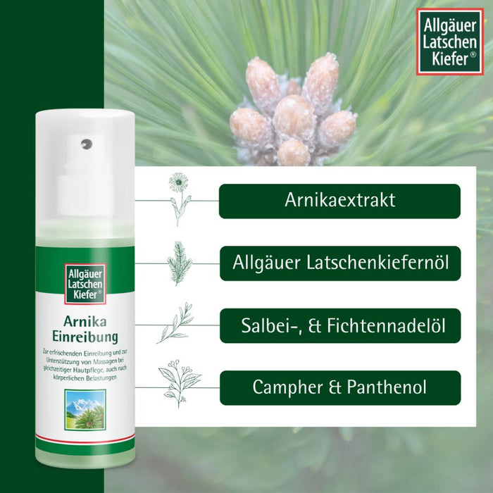 Allgäuer Latschenkiefer Arnika Einreibung zur Massage und Hautpflege, 100 ml Oil