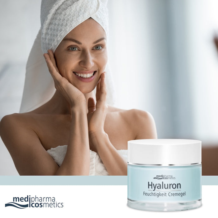 Medipharma Cosmetics Hyaluron 48h Feuchtigkeit Cremegel feuchtigkeitsspendend und mattierend, 50 ml Gel