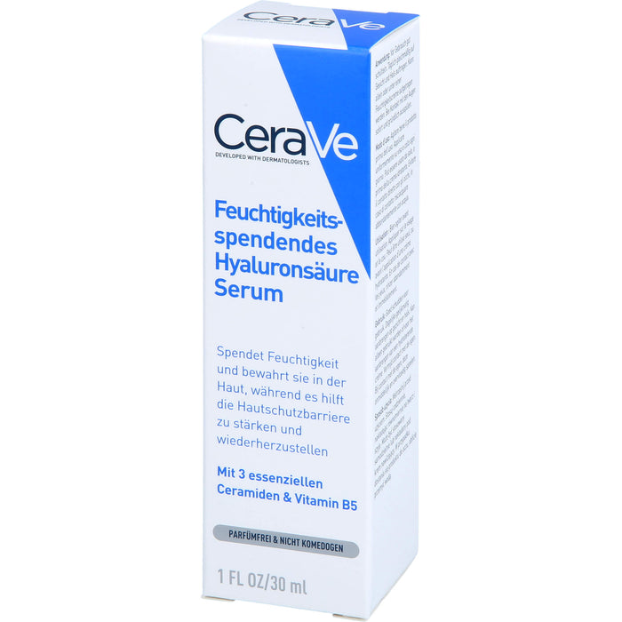 CeraVe feuchtigkeitsspendendes Hyaluronsäure Serum für trockene bis normale Haut, 30 ml Solution