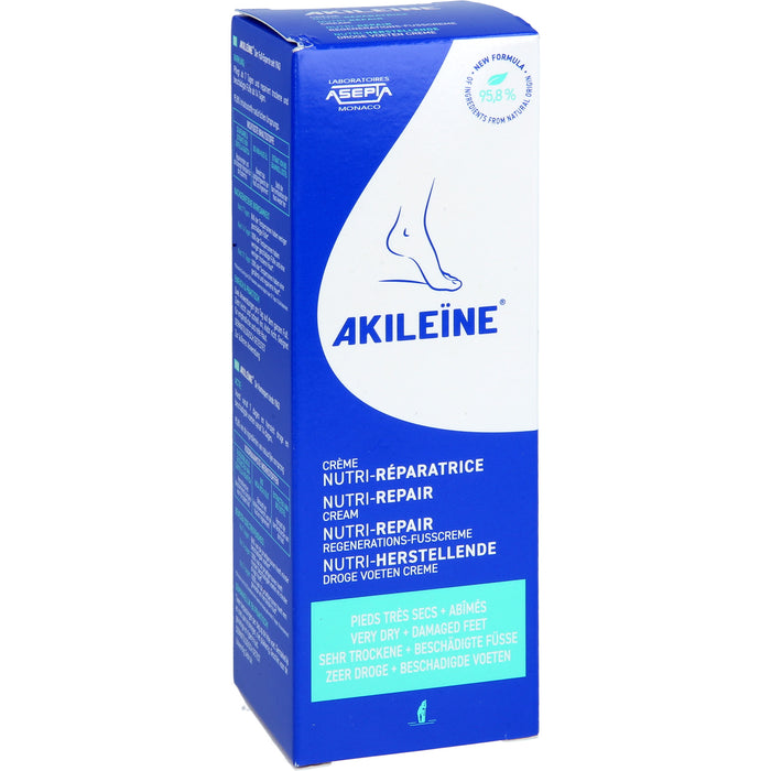 AKILEINE Nutri-Repair Regenerations-Fußcreme für sehr trockene Haut, 100 ml Crème