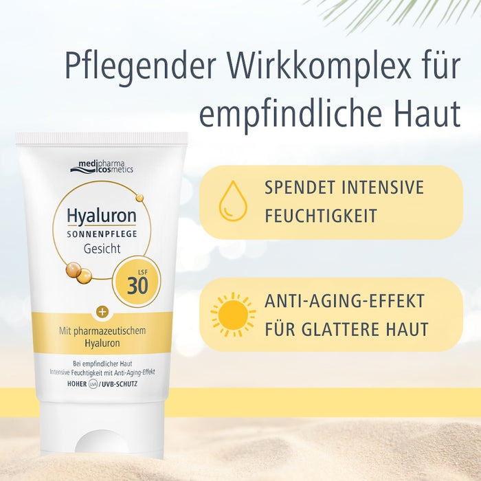 Medipharma Cosmetics Hyaluron Sonnenpflege Gesicht LSF 30, 50 ml Cream