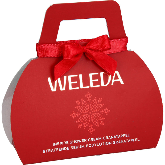 WELEDA Mini Geschenkset Granatapfel mit Inspire Shower Cream Granatapfel  und straffender Serum Bodylotion, 40 ml Cream