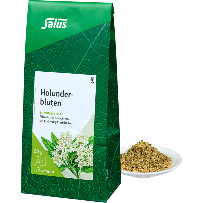 Salus Holunderblüten Arzneitee Sambuci flos bei Erkältungskrankheiten, 50 g Kräuter