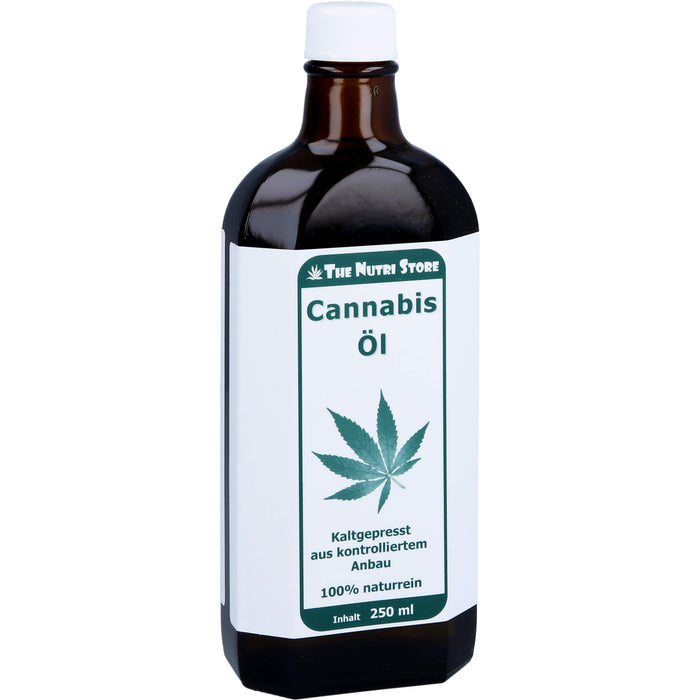 The Nutri Store Cannabis Öl kaltgepresst aus kontrolliertem Anbau, 250 ml Öl