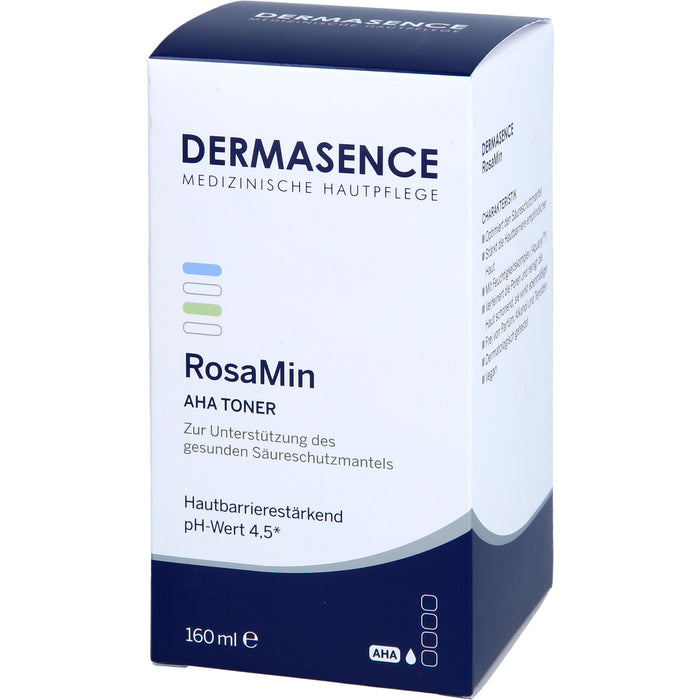 DERMASENCE RosaMin AHA Toner zur Unterstützung des gesunden Säureschutzmantels, 160 ml Solution