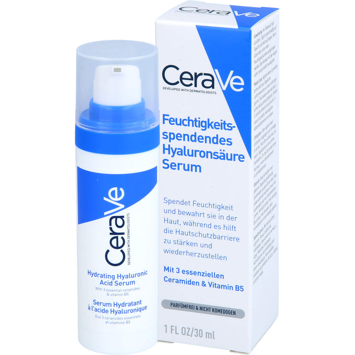CeraVe feuchtigkeitsspendendes Hyaluronsäure Serum für trockene bis normale Haut, 30 ml Solution