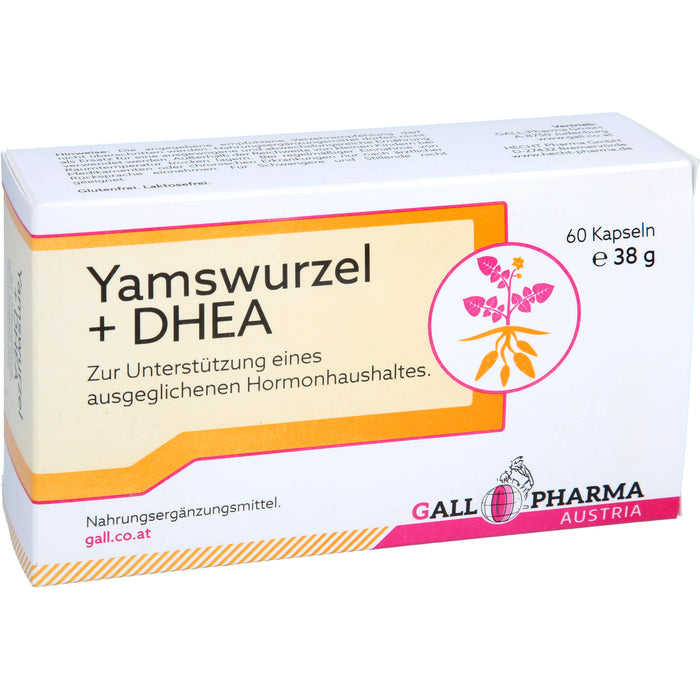 GALL PHARMA Yamswurzel + DHEA Kapseln zur Unterstützung eines ausgewogenen Hormonhaushalts, 60 pc Capsules