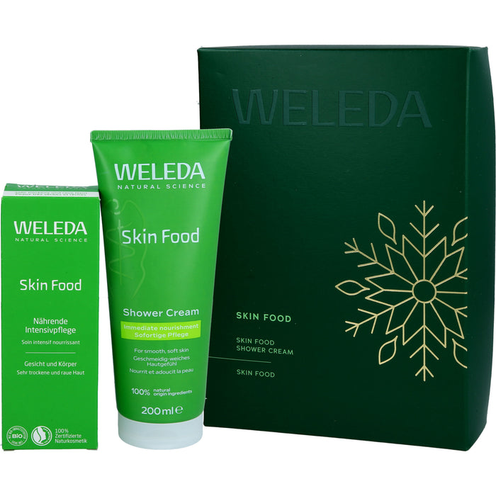 WELEDA Geschenkset Skin Food Body mit Skin Food Shower Cream und Skin Food nährender Intensivpflege, 275 ml Crème
