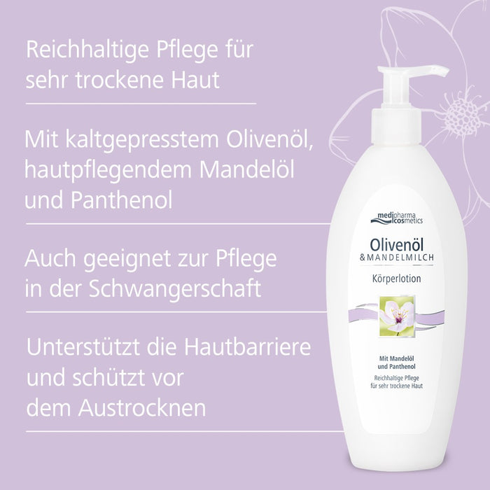 Medipharma Cosmetics Olivenöl & Mandelmilch Körperlotion, 500 ml Lotion