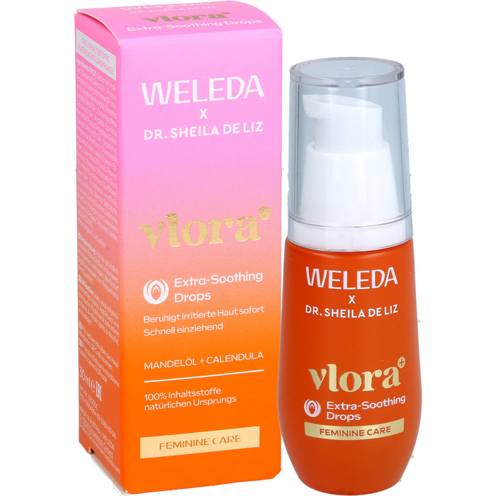 WELEDA Vlora+ Extra-Soothing Drops Öl bei gestresster Intimhaut, Irritationen und Juckreiz, 30 ml Huile