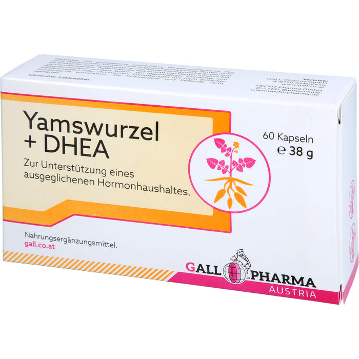 GALL PHARMA Yamswurzel + DHEA Kapseln zur Unterstützung eines ausgewogenen Hormonhaushalts, 60 pc Capsules