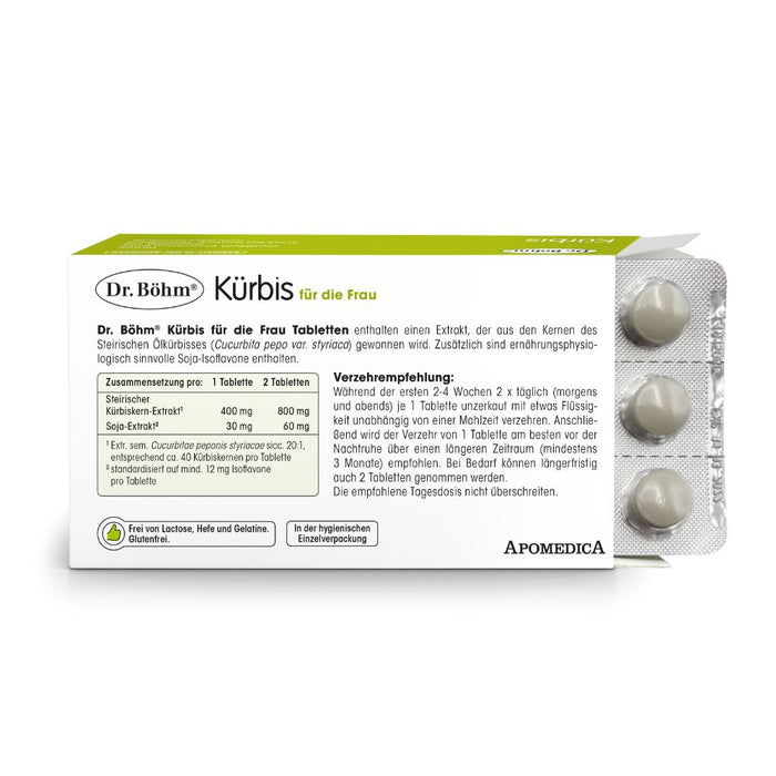 Dr. Böhm Kürbis Tabletten für die Frau, 60 pc Tablettes