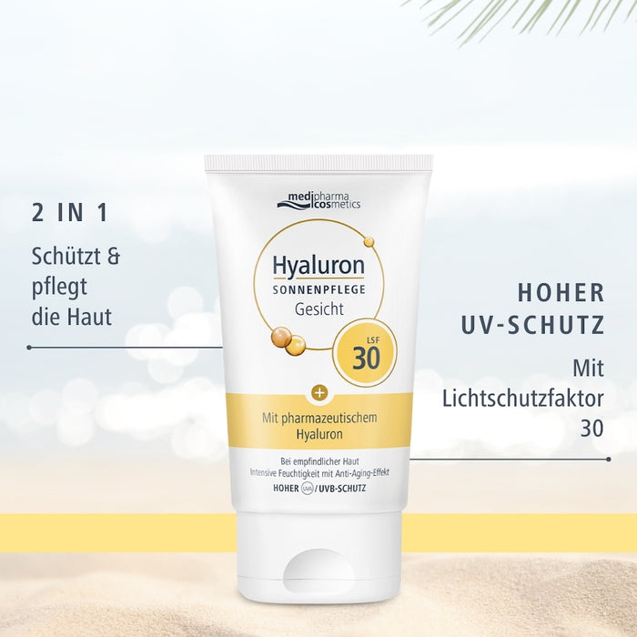 Medipharma Cosmetics Hyaluron Sonnenpflege Gesicht LSF 30, 50 ml Cream