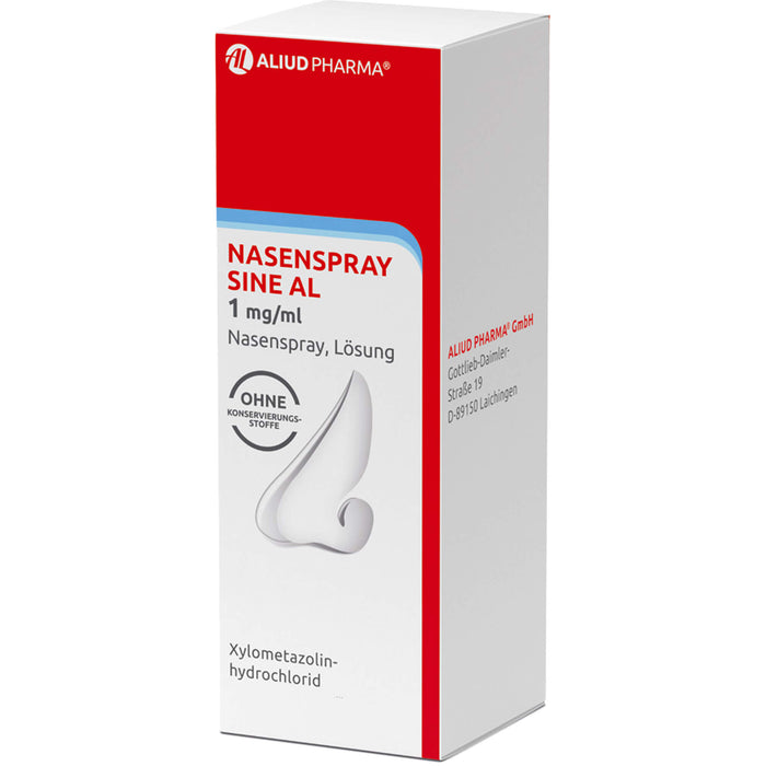 Nasenspray sine AL 1 mg/ml Nasenspray bei Schnupfen, Nasennebenhöhlen-Entzündung und allergischem Schnupfen, 10 ml Lösung