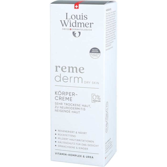 Louis Widmer Remederm Körpercreme unparfümiert für sehr trockene Haut, 200 ml Crème