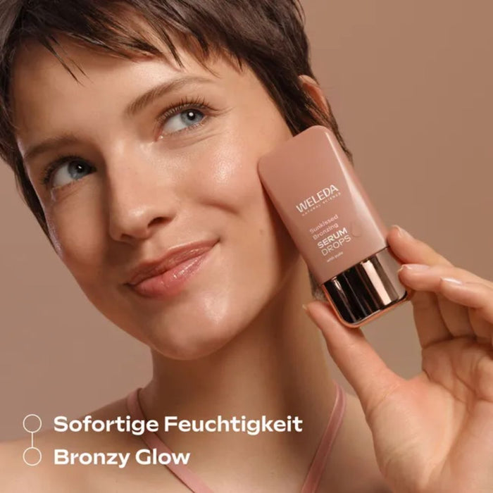 WELEDA Sunkissed Bronzing Serum Drops sofortige Feuchtigkeit & bronzy Glow, 30 ml Solution