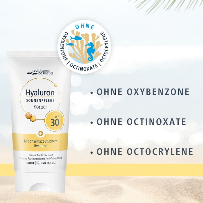 Medipharma Cosmetics Hyaluron Sonnenpflege Körper LSF 30, 150 ml Creme