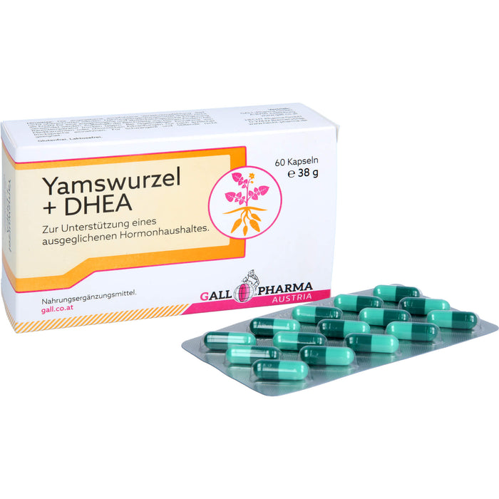 GALL PHARMA Yamswurzel + DHEA Kapseln zur Unterstützung eines ausgewogenen Hormonhaushalts, 60 pc Capsules