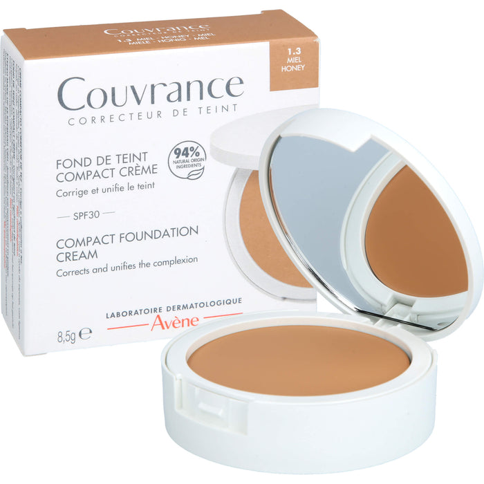 Avène Couvrance Kompakt Creme-Make-Up Honig 1.3 mit LSF 30, 8.5 g Crème