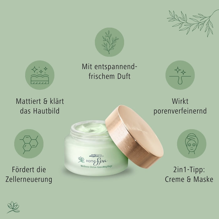 Medipharma Cosmetics Home Spa Wellness-Detox Gesichtspflege, 50 ml Crème