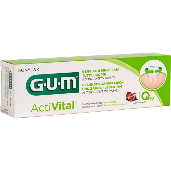 GUM ActiVital Zahnpasta für gesundes Zahnfleisch und Zähne jeden Tag, 75 ml Toothpaste