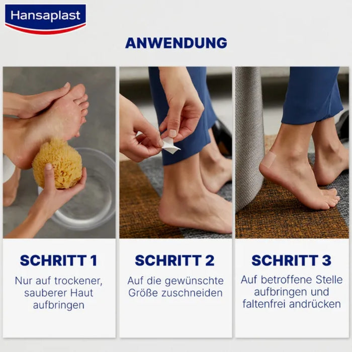 HANSAPLAST Druckstopp Pflaster schützt als durchsichtiges Polster vor Reibung und beugt Blasen und Druckstellen vor, 2 pc Pansement