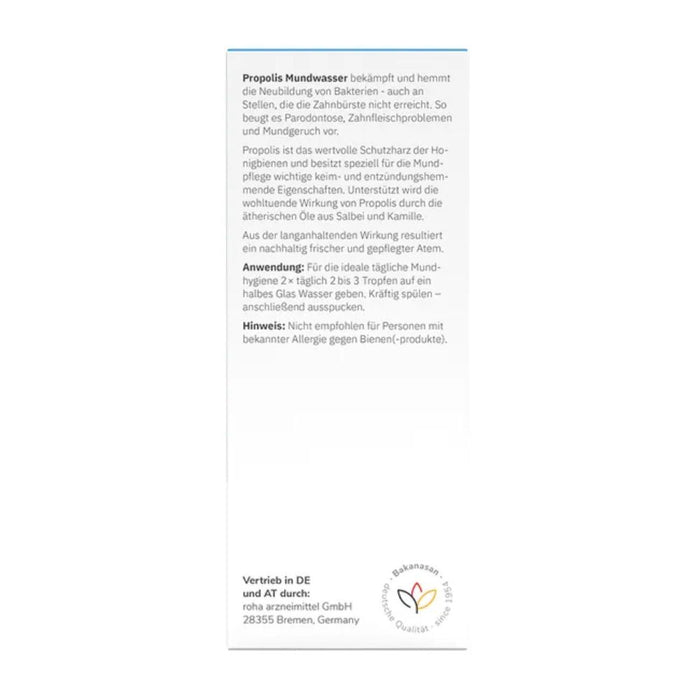 Bakanasan Propolis Mundwasser zur Vorbeugung von  Parodontose, Zahnfleischproblemen und Mundgeruch, 50 ml Solution