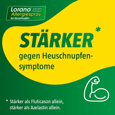 Lorano Azelastin/Fluticason Allergiespray bei Heuschnupfen, 1 pcs. Spray