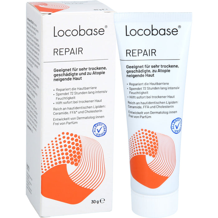 Locobase Repair Creme für sehr trockene, geschädigte, zu Atopie neigende Haut, 30 g Cream