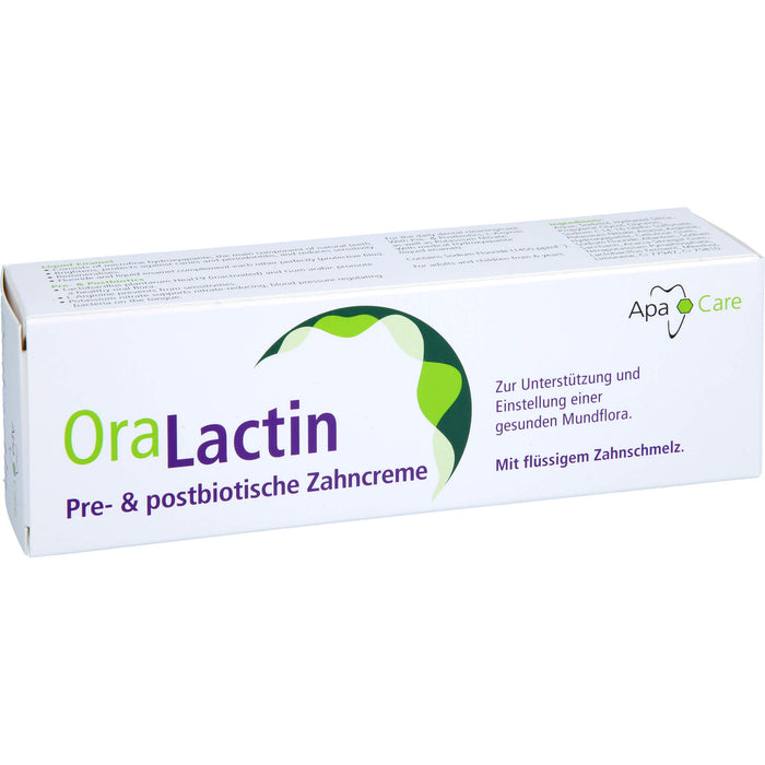 OraLactin Pre- und Postbiotische Zahncreme zur Unterstützung und Einstellung einer gesunden Mundflora, 75 ml Crème