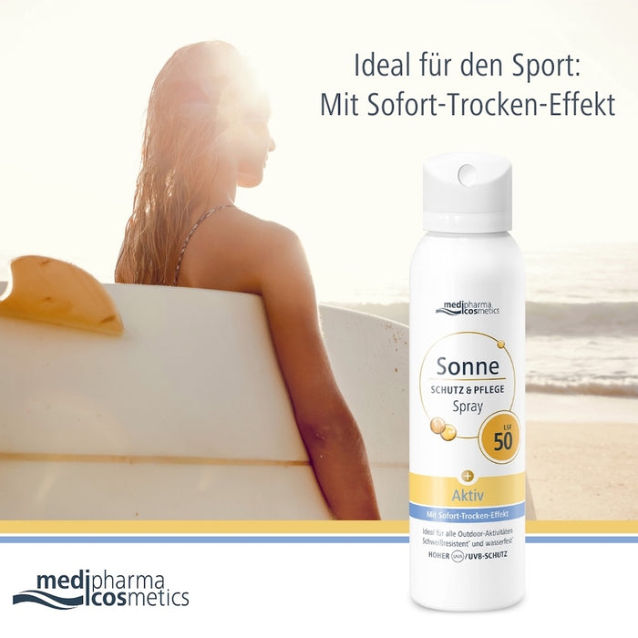 Medipharma Cosmetics Sonne Schutz & Pflege Spray LSF 50 mit Sofort-Trocken-Effekt, 150 ml Solution