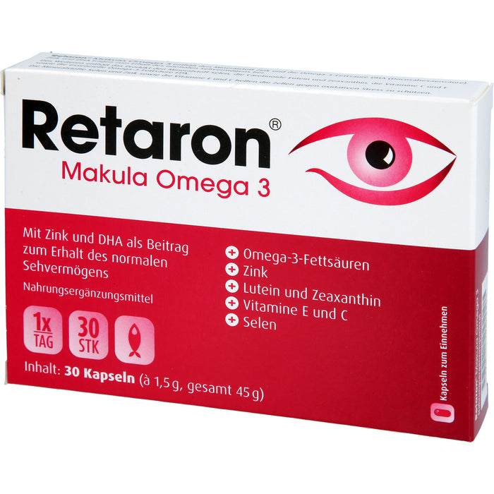 Retaron Makula Omega 3 Kapseln zum Erhalt des normalen Sehvermögens, 30 pcs. Capsules