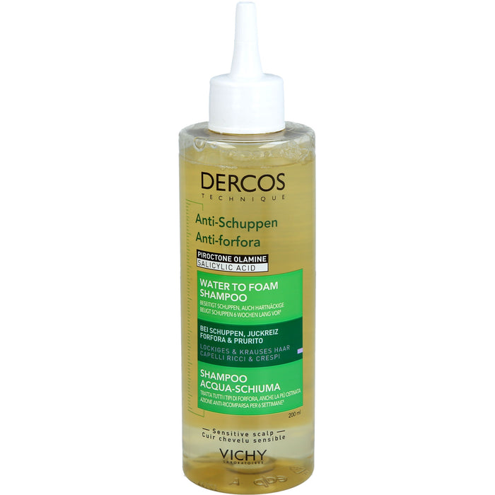 DERCOS Anti-Schuppen Water to Foam Shampoo bei Schuppen und juckender Kopfhaut, 200 ml Shampoo