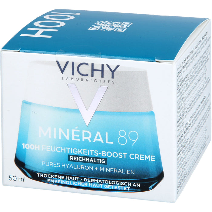 VICHY  Minéral 89 100H Feuchtigkeits-Boost-Creme reichhaltig, 50 ml Cream