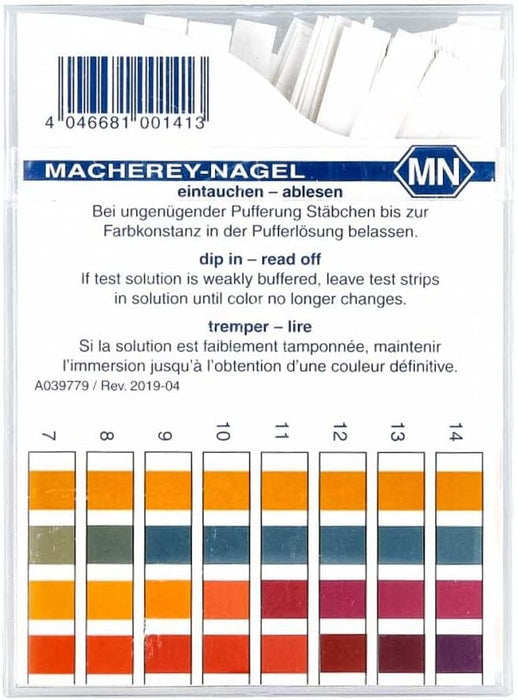 pH-Fix Indikatorstäbchen pH 0-14, 100 pc Bandelettes réactives