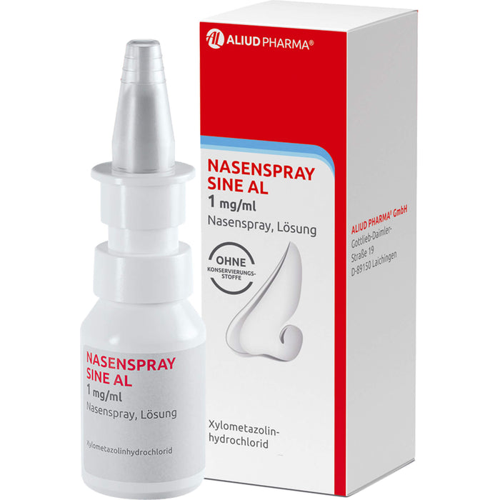 Nasenspray sine AL 1 mg/ml Nasenspray bei Schnupfen, Nasennebenhöhlen-Entzündung und allergischem Schnupfen, 10 ml Lösung