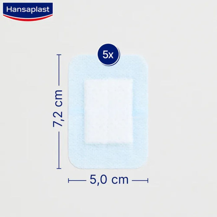Hansaplast Wundverband Ultra Sensitive 5 x 7,2 cm XL für sehr empfindliche Haut, 5 pc Pansement