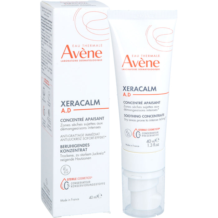 Avène XeraCalm A.D beruhigendes Konzentrat für trockene, zu starkem Juckreiz neigende Hautzonen, 40 ml Concentré