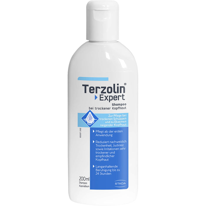 Terzolin Expert Shampoo bei trockenen Schuppen reduziert Juckreiz und Irritationen, 200 ml Shampoo